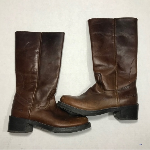 Durango Shoes - Durango Brown Leather Cowboy Boots, Size 6.5